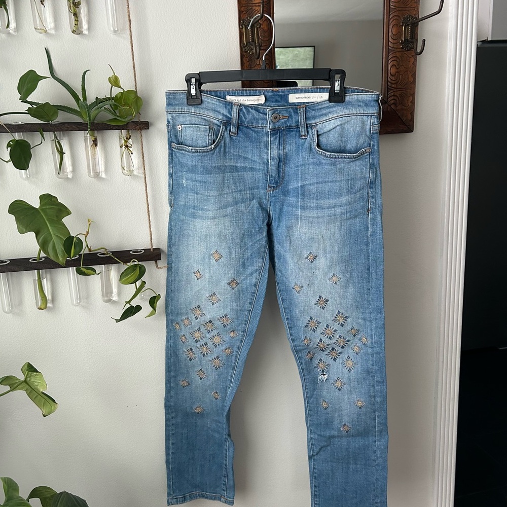 Anthropologie Vintage Blue Straight Leg Jeans